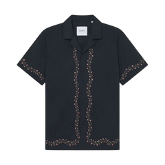 Lesley Embroidery Short-sleeve Shirt - Black