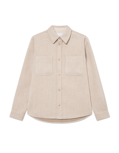 Lennon Bouclé Overshirt - Ivory