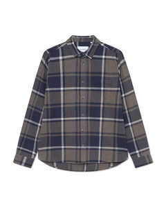 Jeremy Check Flannel Shirt - Dark Navy