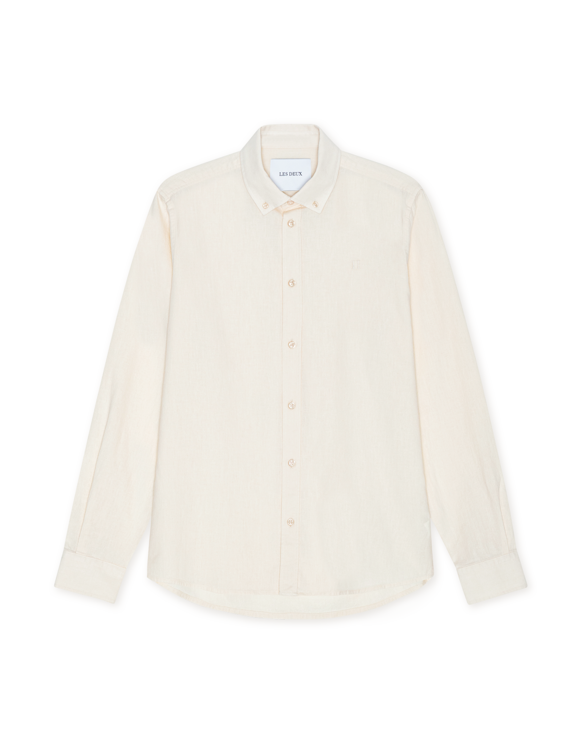 Konrad  Cotton Linen Shirt - Eggnog White