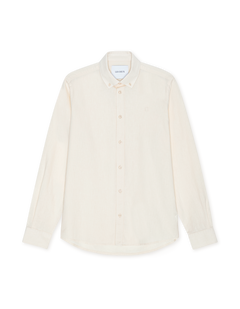 Konrad  Cotton Linen Shirt - Eggnog White