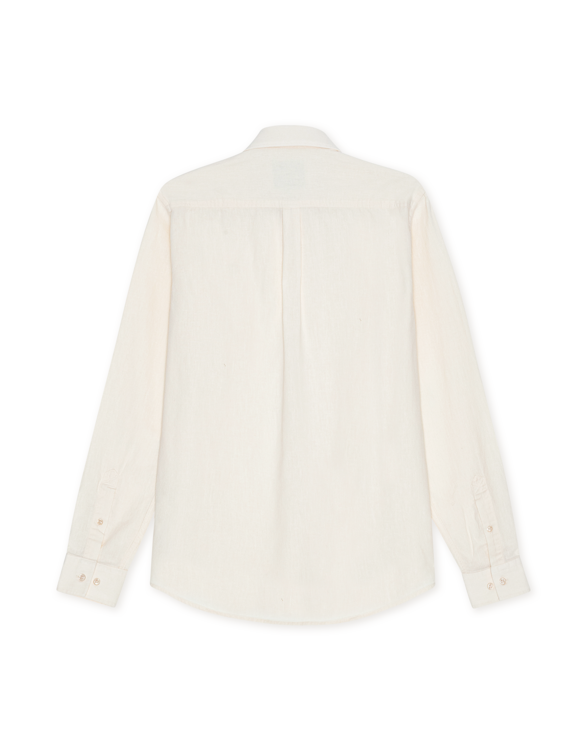 Konrad  Cotton Linen Shirt - Eggnog White