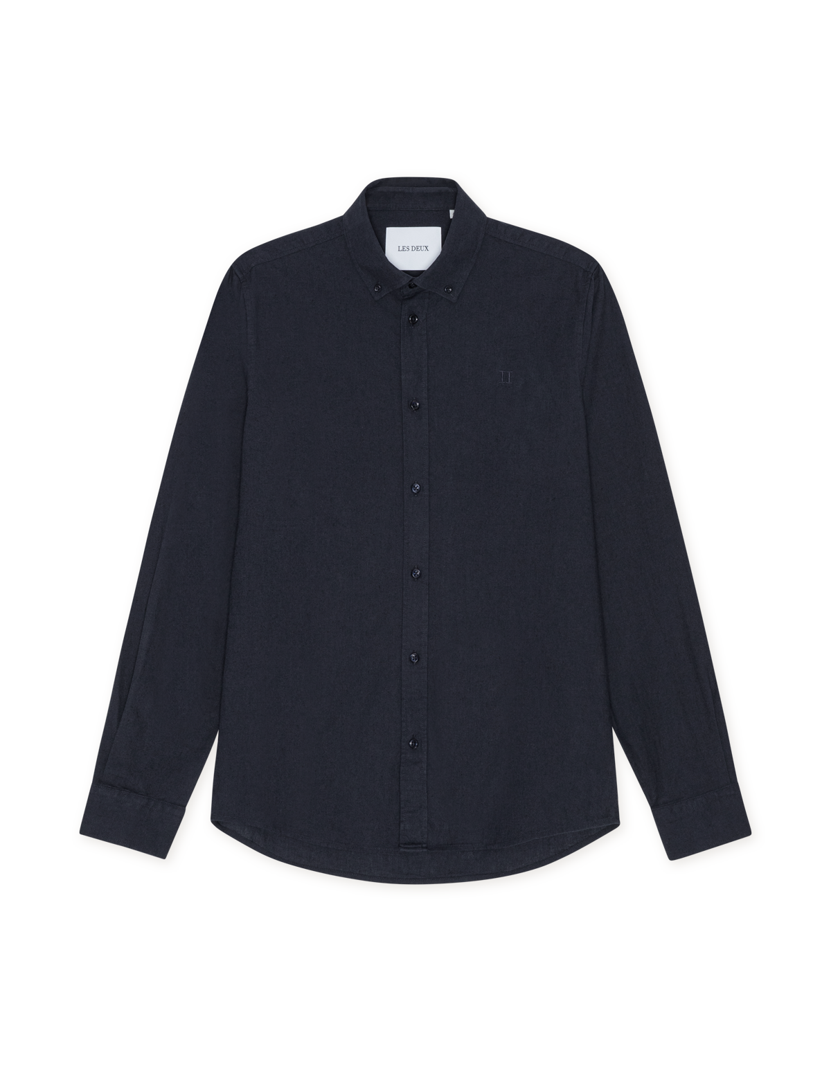 Konrad  Cotton Linen Shirt - Dark Navy Blue