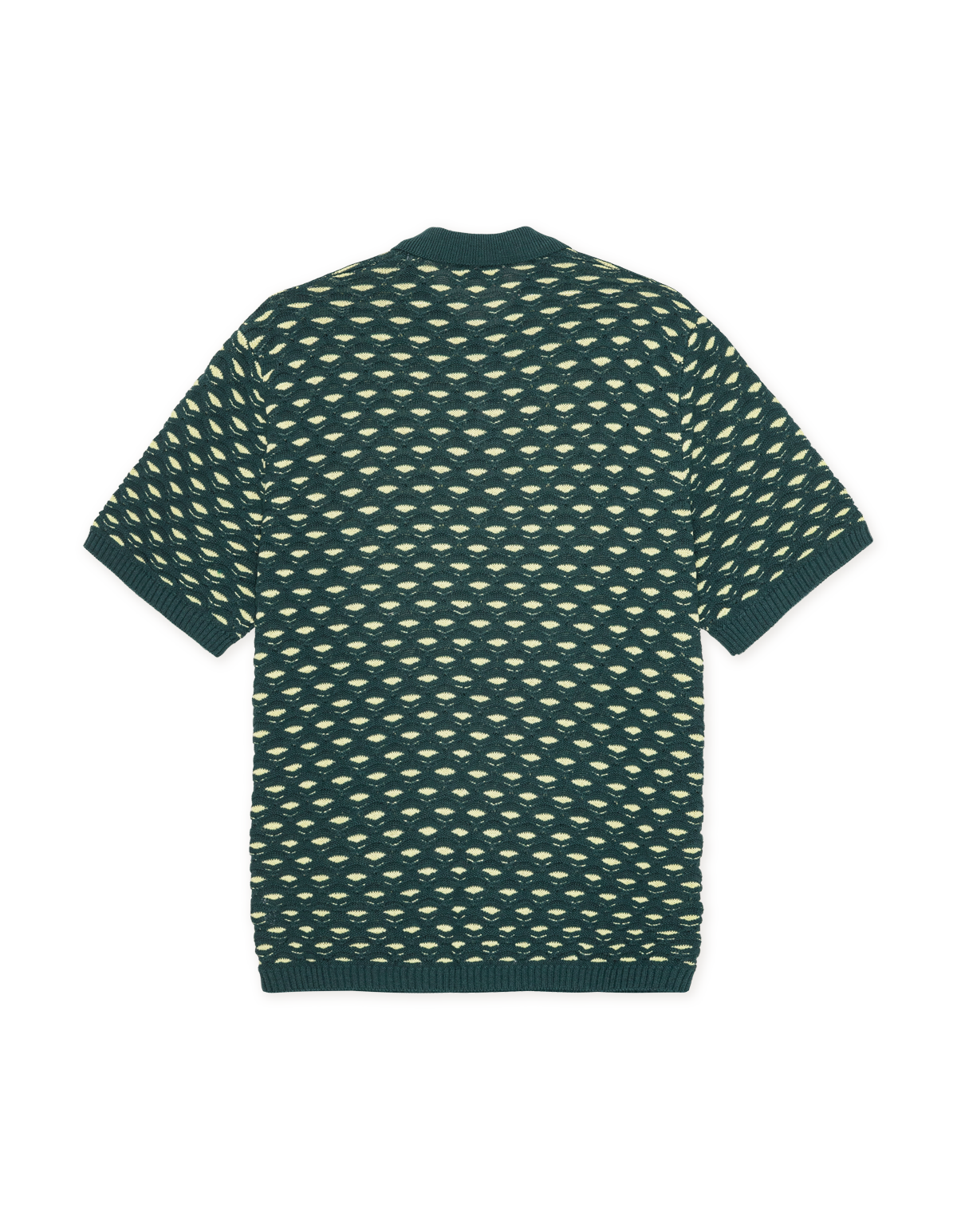 Esmay Shell Knitted Polo - Sea Moss Green