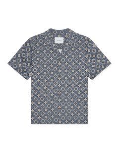 Lukas Arabesque AOP Short-sleeve Shirt - BLUE FOG