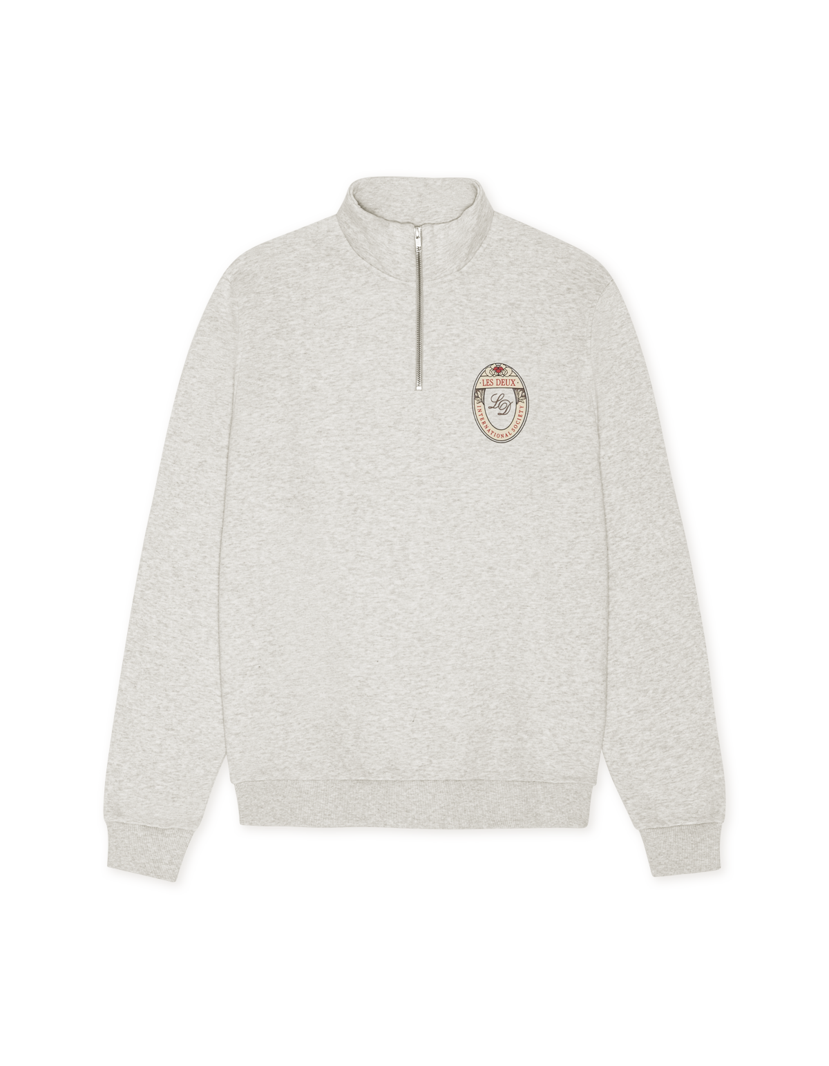 Brady Emblem Half-Zip Sweatshirt - Snow Melange