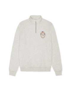Brady Emblem Half-Zip Sweatshirt - Snow Melange