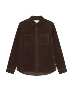 Kody Corduroy Overshirt - Slate Brown