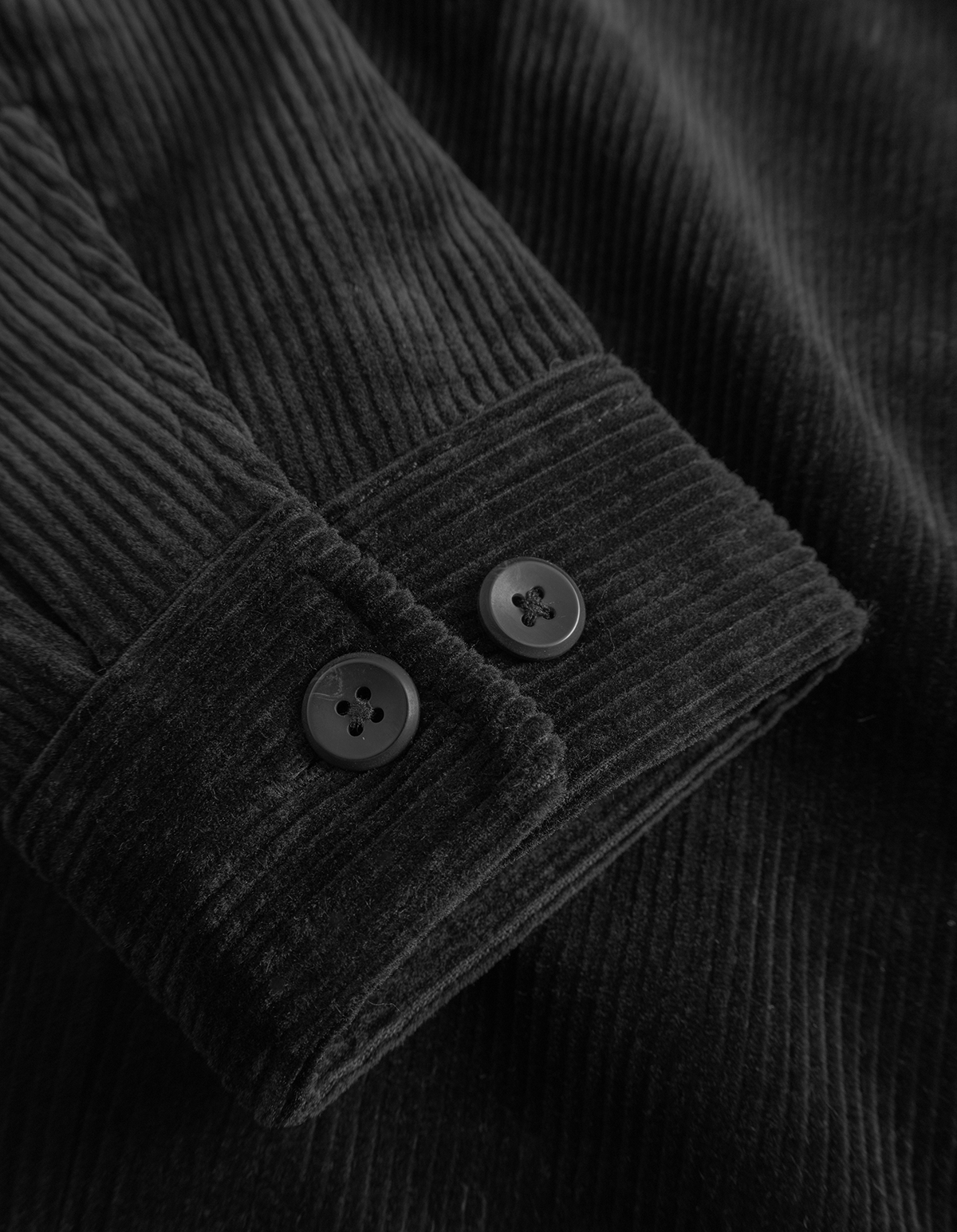Marchall Corduroy Coach Jacket - Black