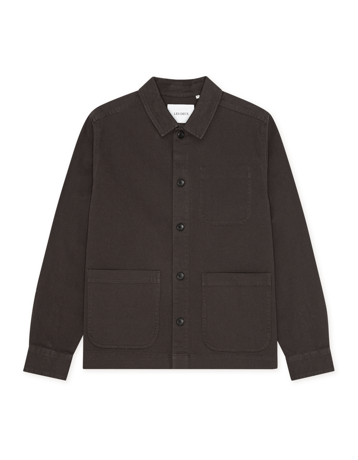 Layton Cotton Overshirt - Licorice Black