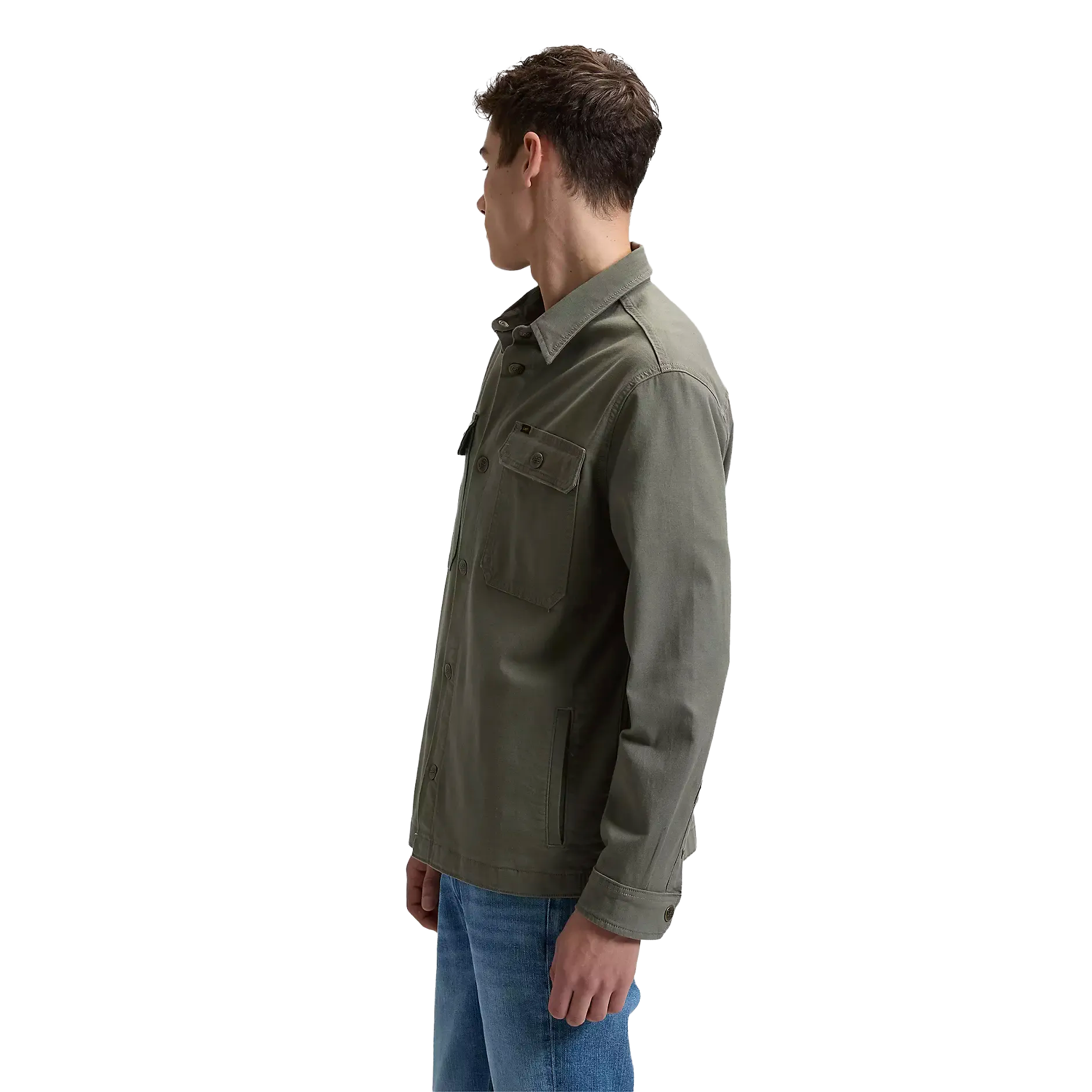 2 Pocket Overshirt - Lichen Olive