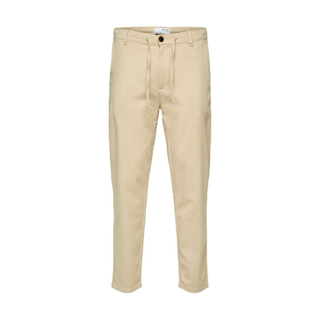 Slimtape Brody 172 Linen pant - Incense/Mixed oatmeal