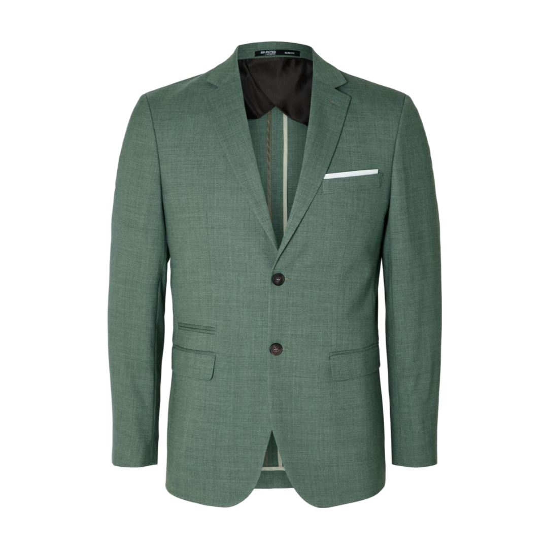 Oasis Linen Blazer - Light Green Melange