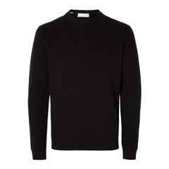 Dane Knit Structure Crew - Black