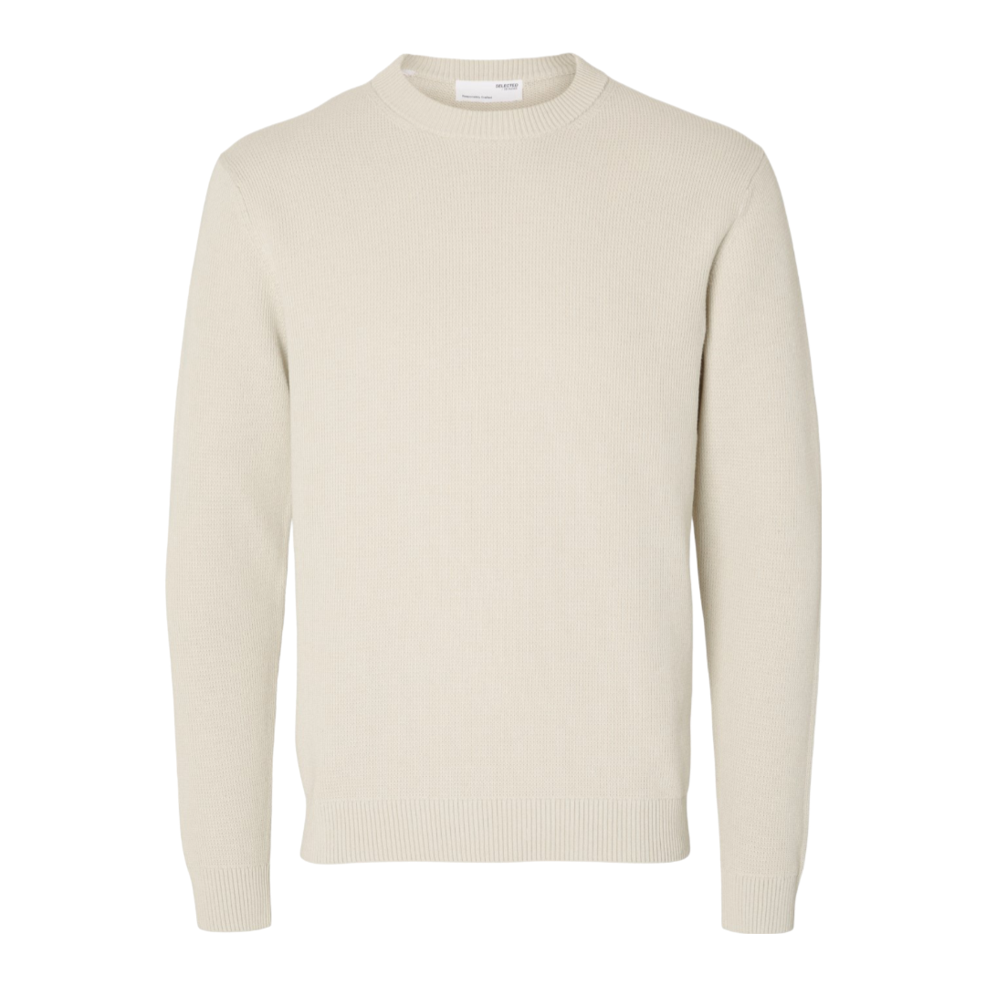 Dane Knit Structure Crew - Oatmeal