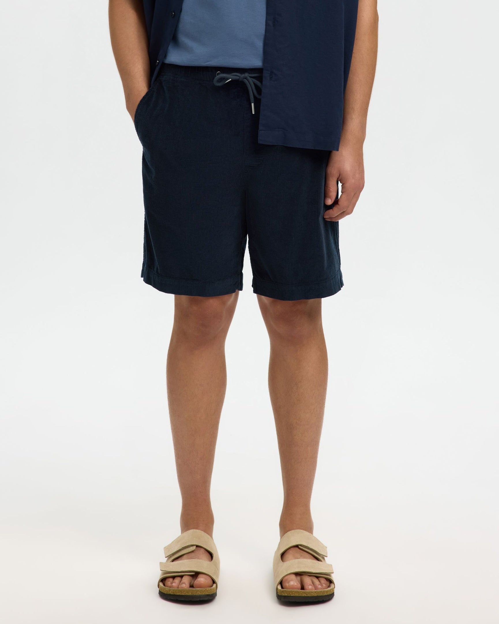 Regular Jace Corduroy Shorts - Sky Captain