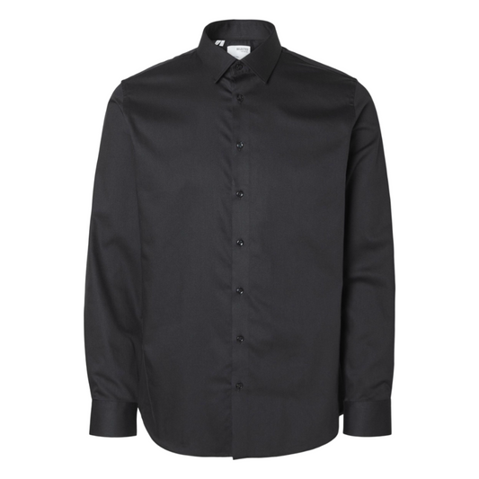 Slim-Performance Long-sleeve Shirt - Black
