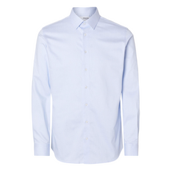 Slim-Performance Long-sleeve Shirt - Light Blue/Mixed with white