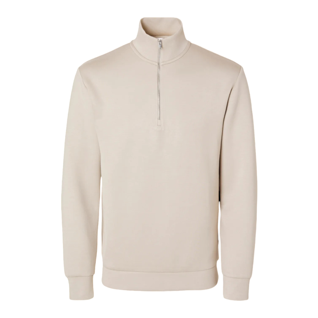 Emanuel Soft Zip High Neck Sweat - Pure Cashmere