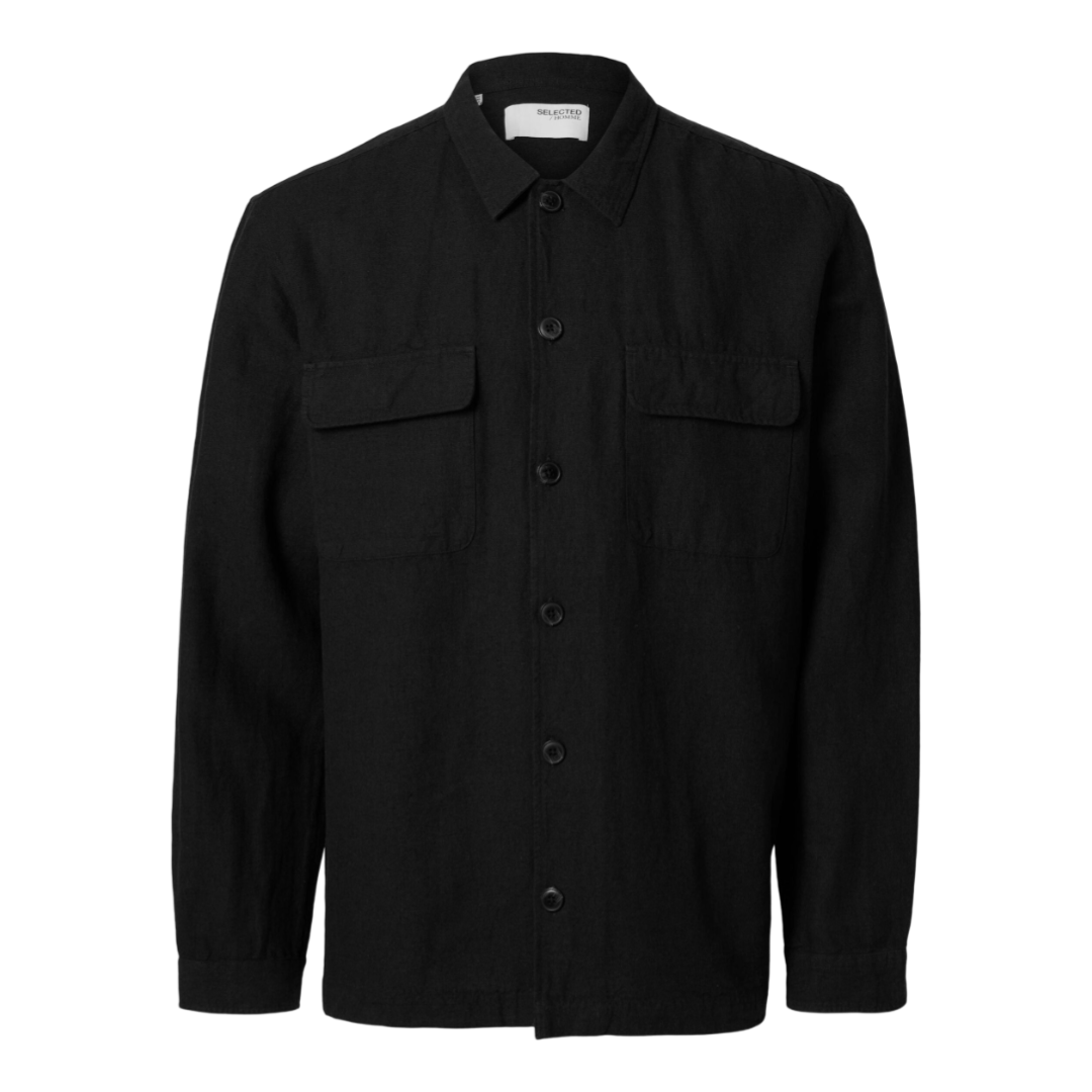 Leroy Sun Overshirt - Black