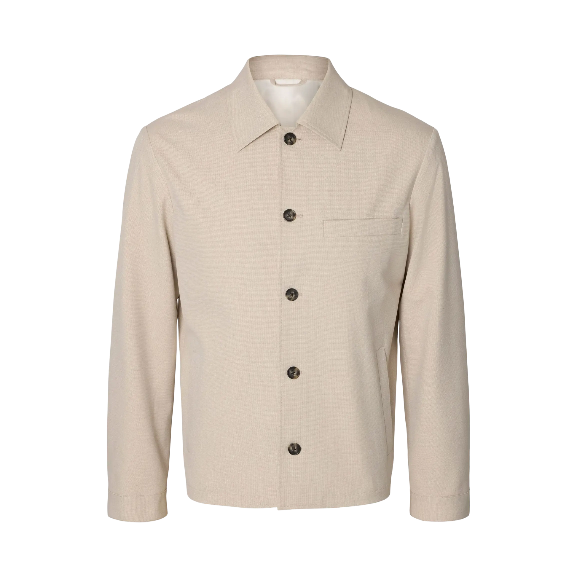 Regular Robert Overshirt - Egret Structure