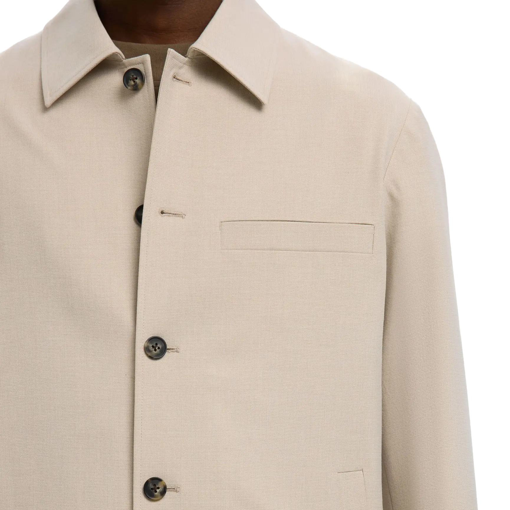 Regular Robert Overshirt - Egret Structure