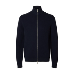 Dane Long-Sleeve Knit Structure Full Zip - Sky Captain