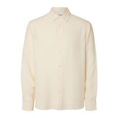 Relaxed Charlie Tencel Slub Long-sleeve Shirt - Egret