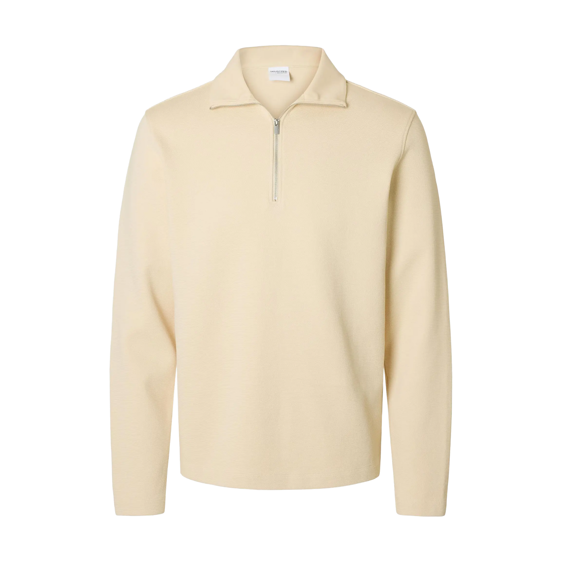 Kev Long-Sleeve Zip Sweat - Angora