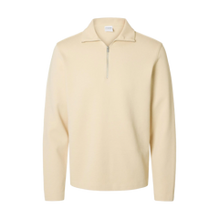 Kev Long-Sleeve Zip Sweat - Angora