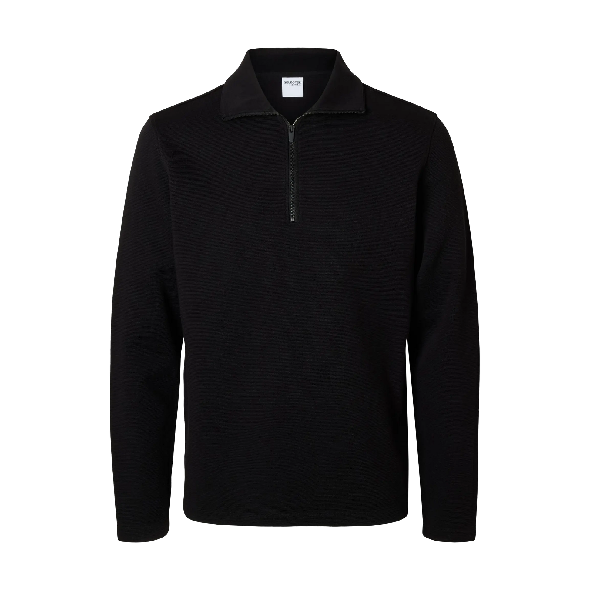 Kev Long-Sleeve Zip Sweat - Black