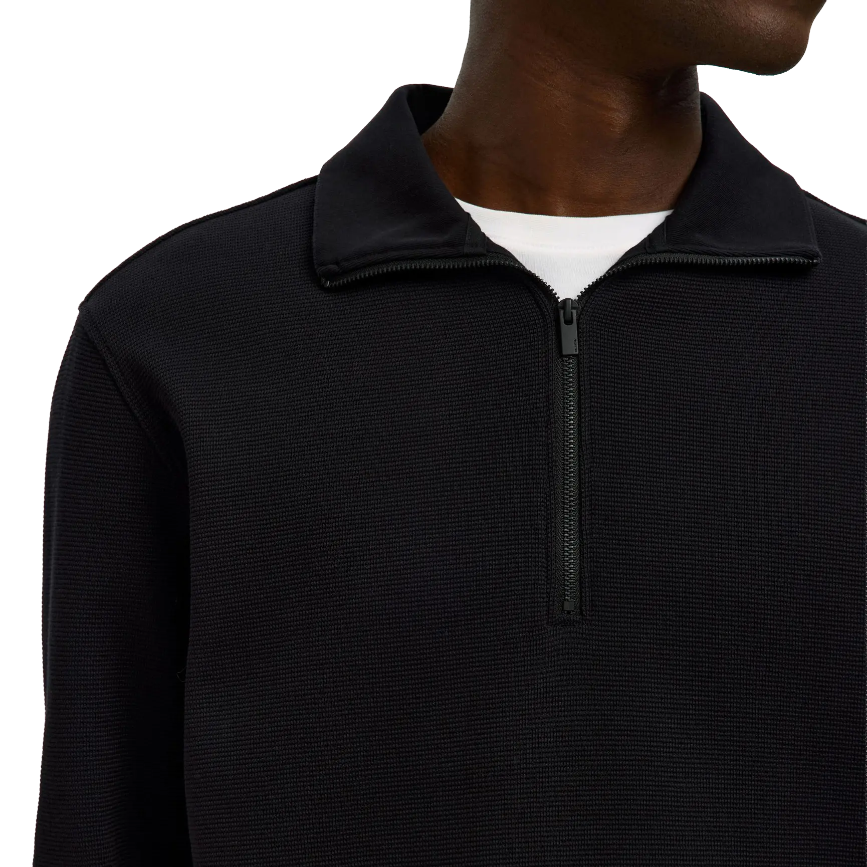 Kev Long-Sleeve Zip Sweat - Black
