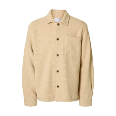 Fred Regular Structured Overshirt - Egret