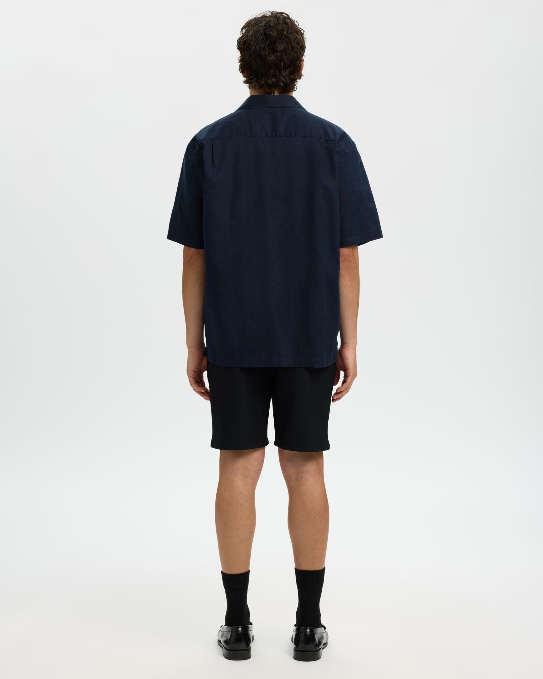 Relax Casper Clay Linenblend Short-sleeve Shirt - Sky Captain