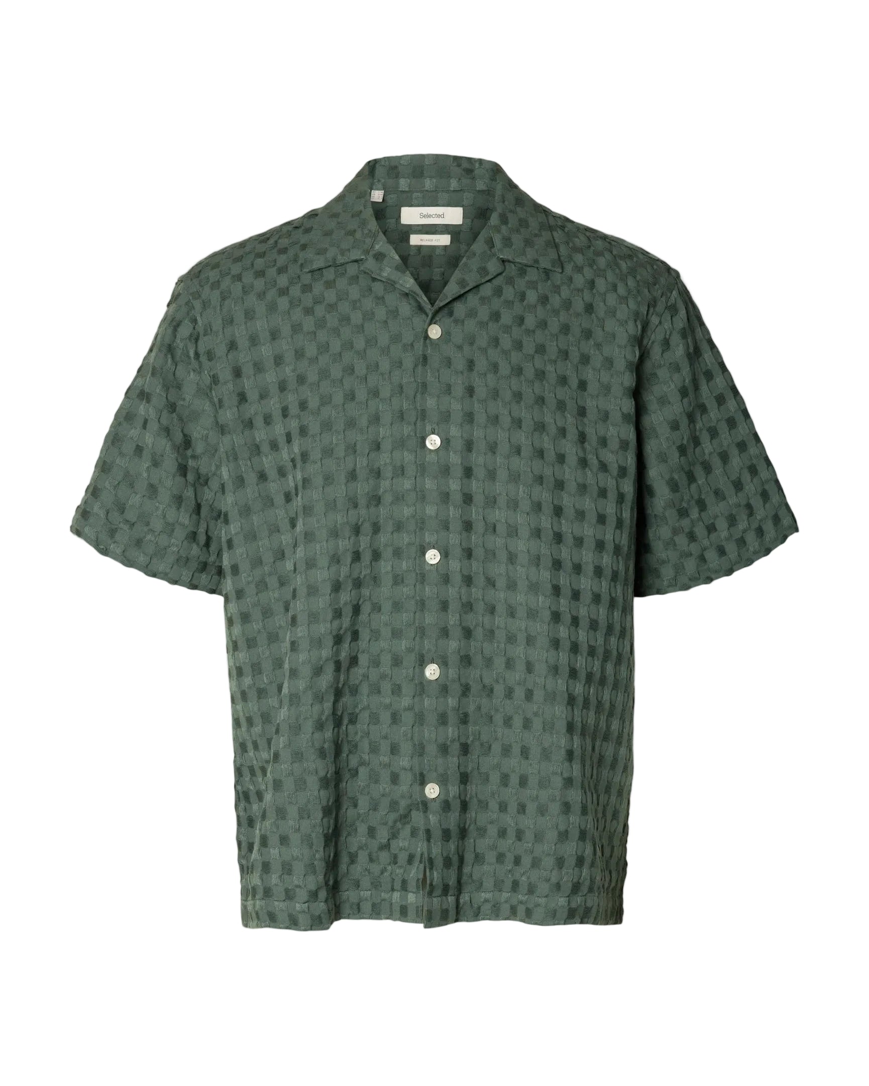 Relax Monty Texture Short-sleeve Shirt - Balsam Green Texture