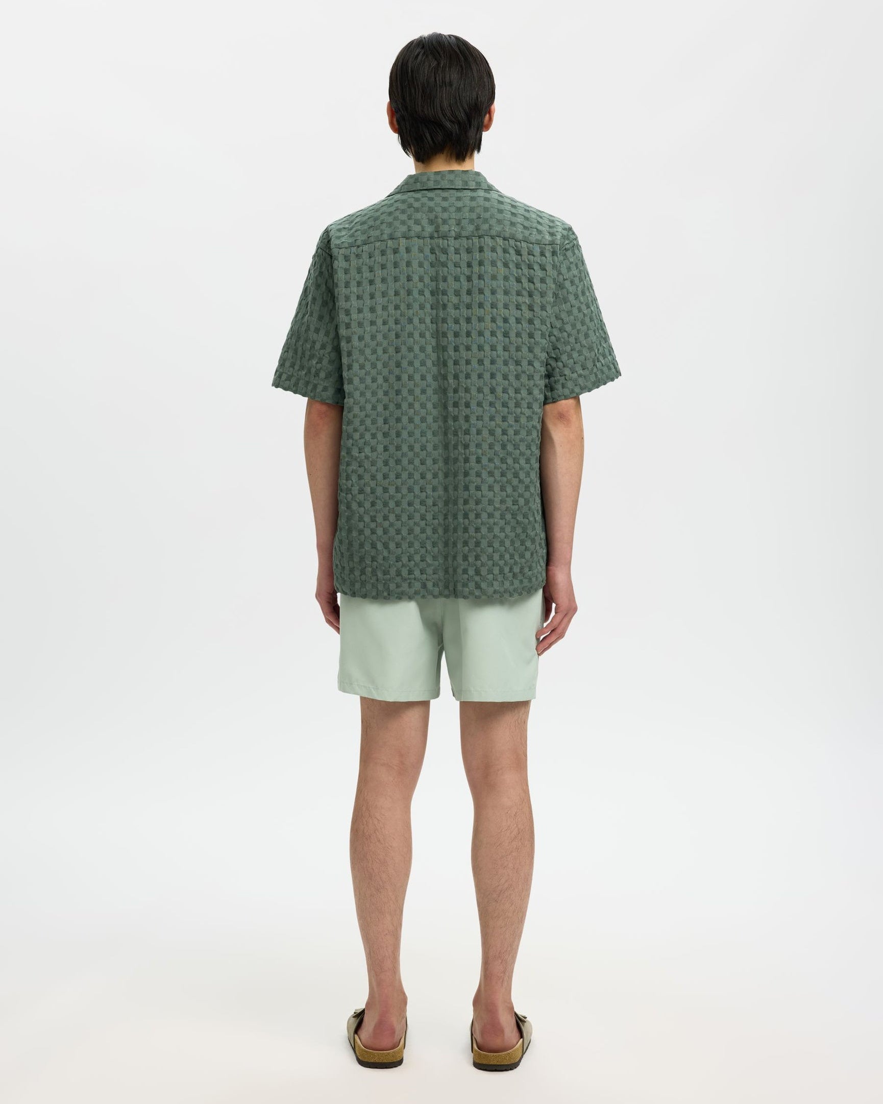 Relax Monty Texture Short-sleeve Shirt - Balsam Green Texture