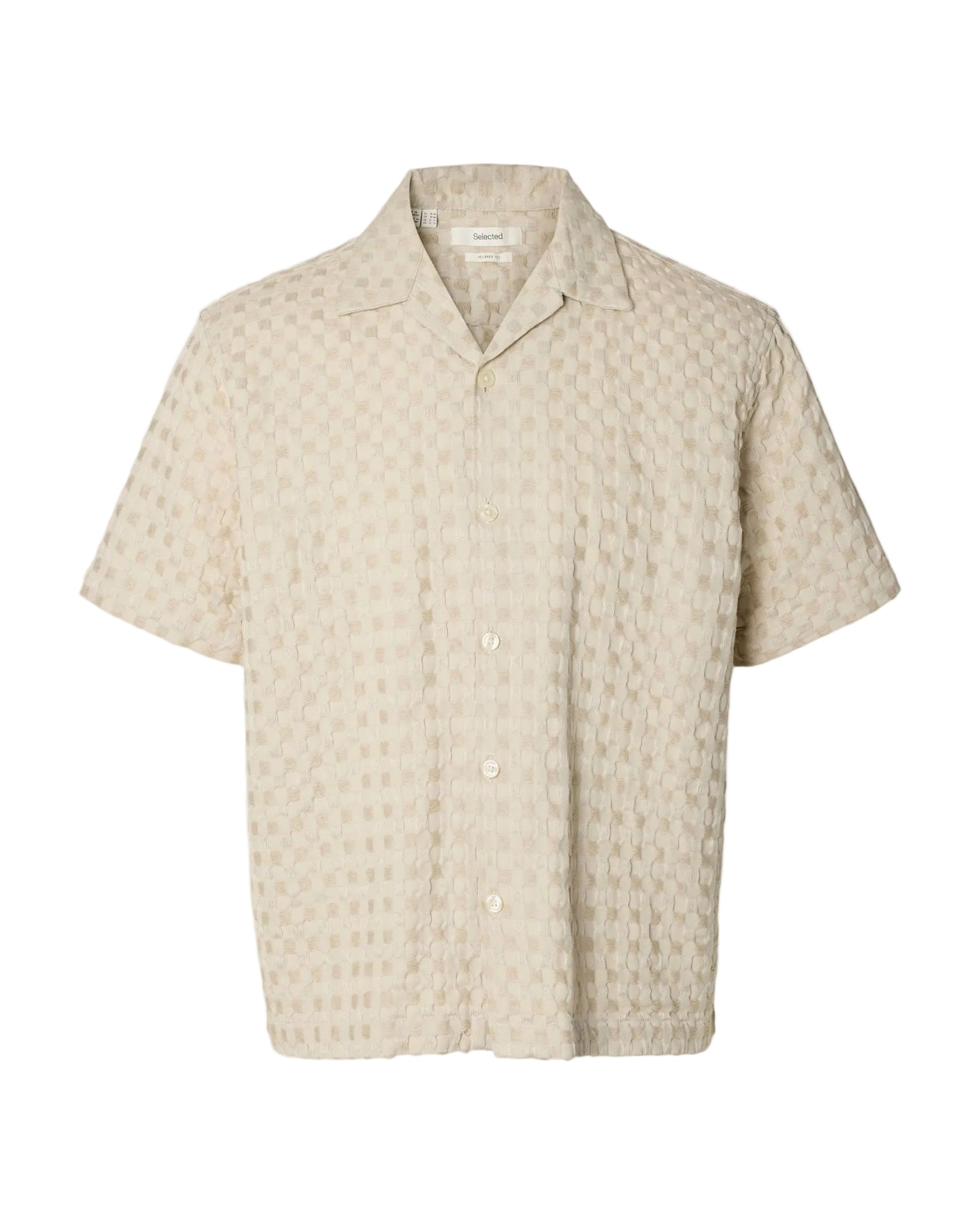 Relax Monty Texture Short-sleeve Shirt - Oatmeal
