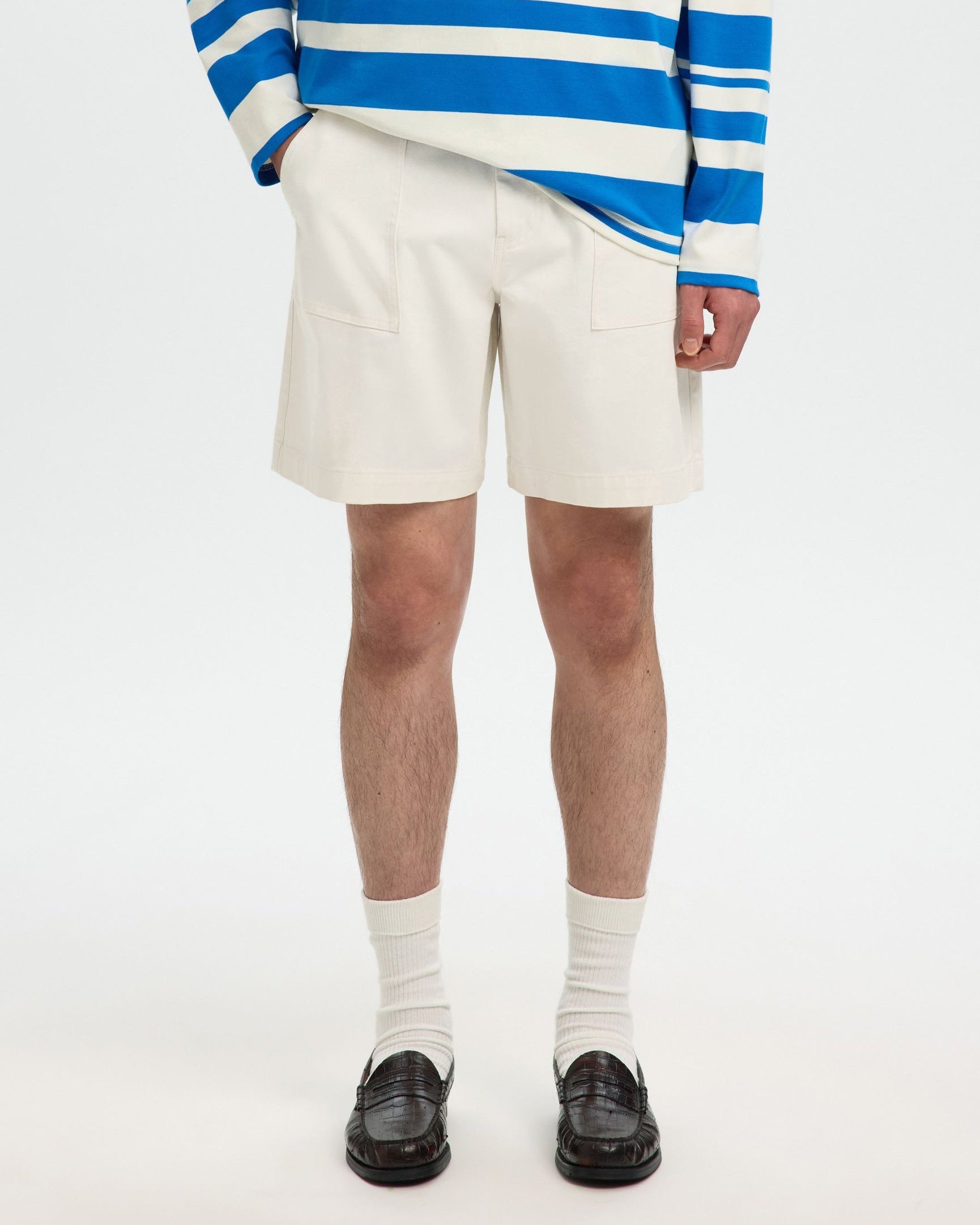 Loose Hotel Amour Shorts - Egret