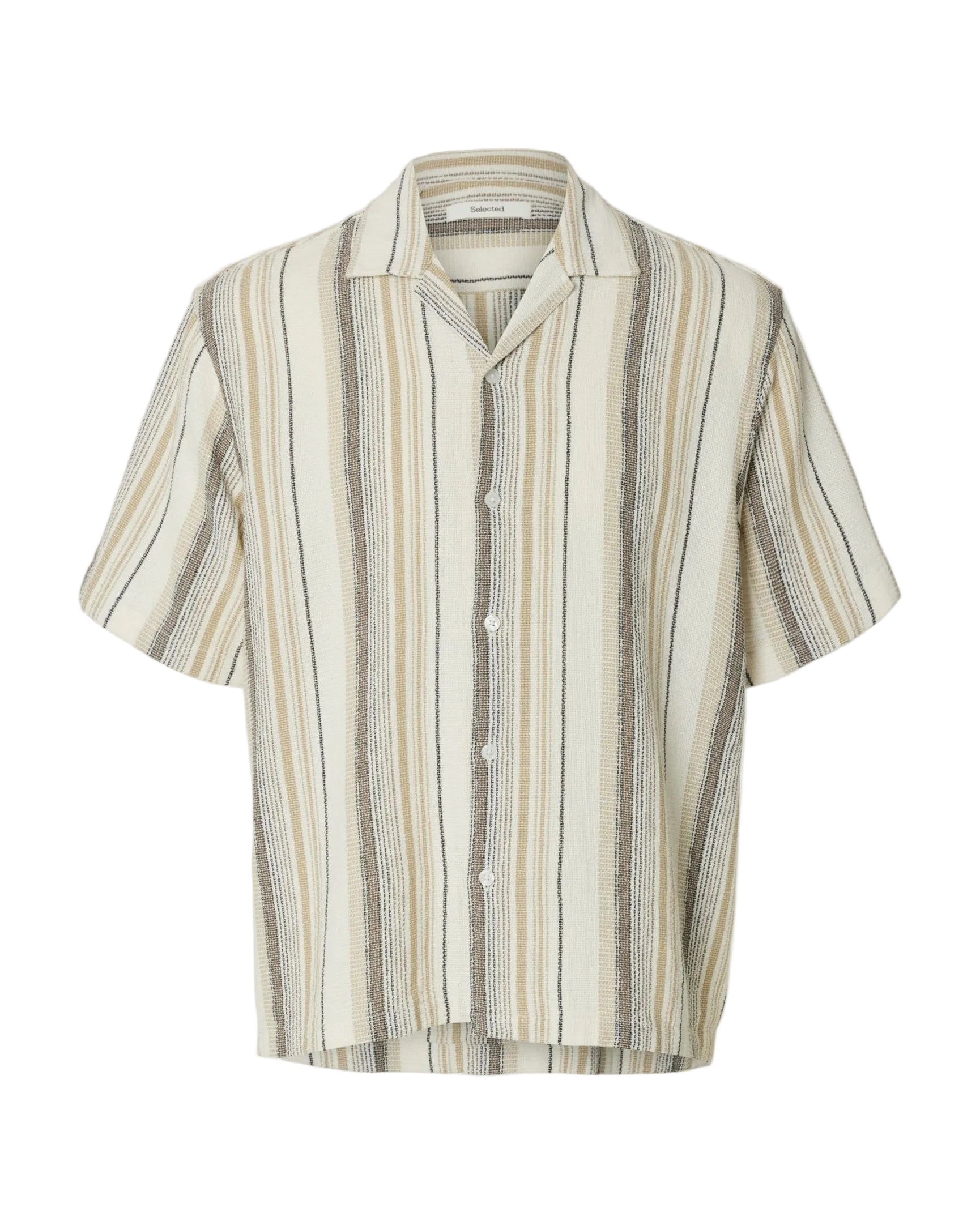 Relax Cal Short-sleeve Shirt Resort - Egret/Multi brown