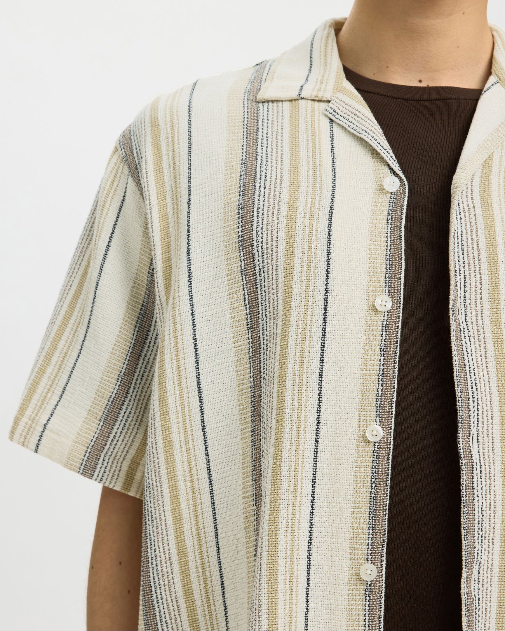 Relax Cal Short-sleeve Shirt Resort - Egret/Multi brown