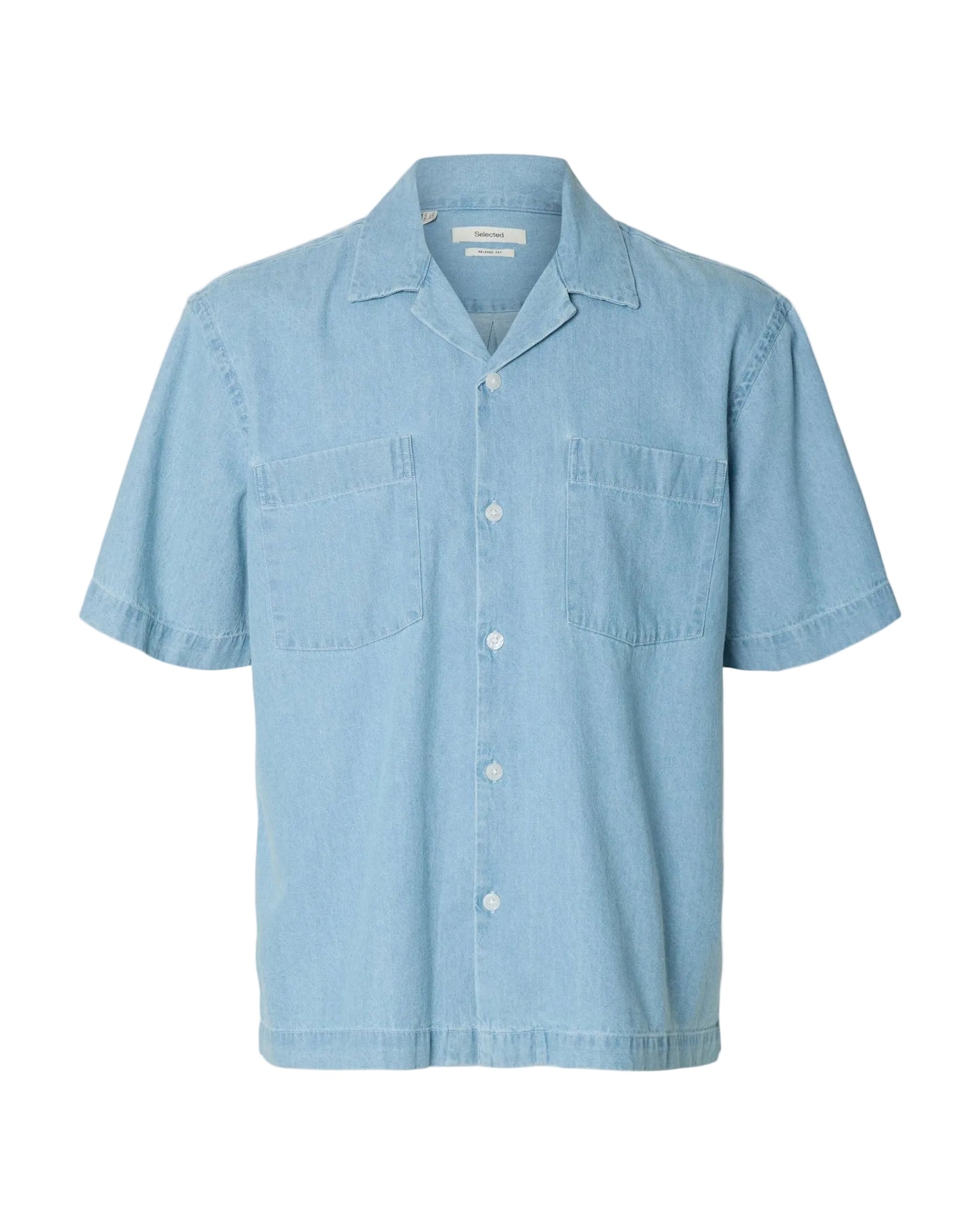 Relax Carlo Denim Short-sleeve Shirt Resort - Light Blue Denim
