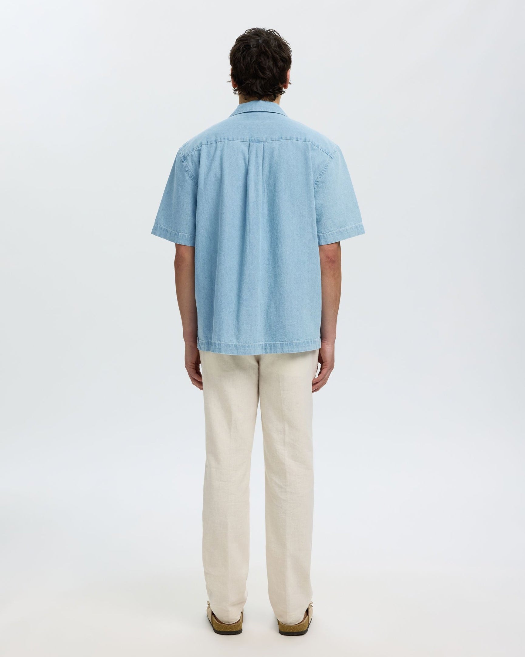 Relax Carlo Denim Short-sleeve Shirt Resort - Light Blue Denim