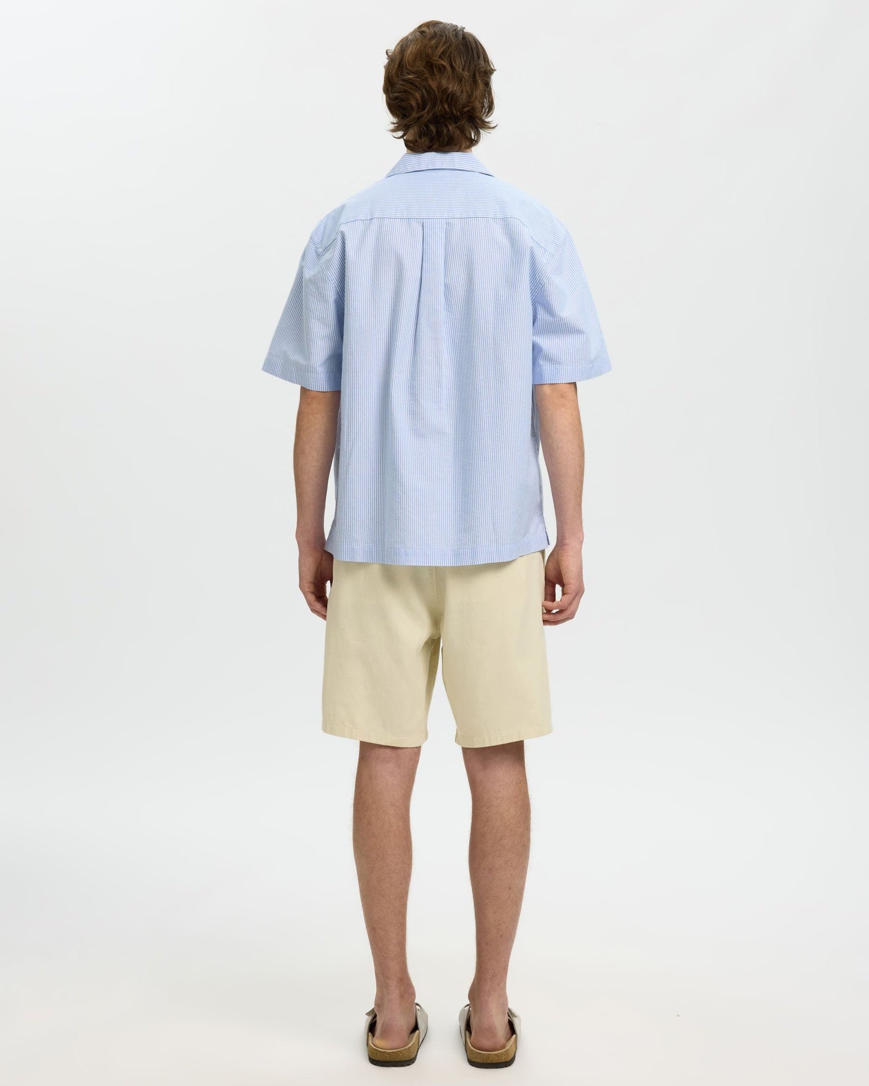 Relax Oxford Short-sleeve Shirt Resort - Skyway Stripes