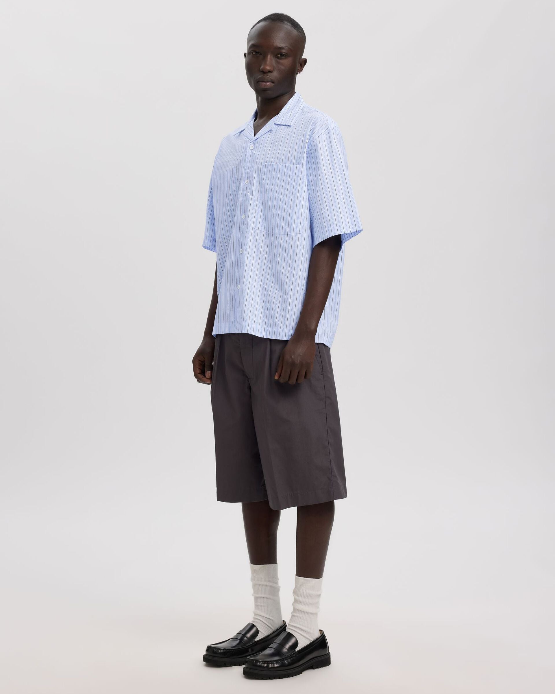 Rex Stripes Short-sleeve Shirt - Cashmere Blue Stripes