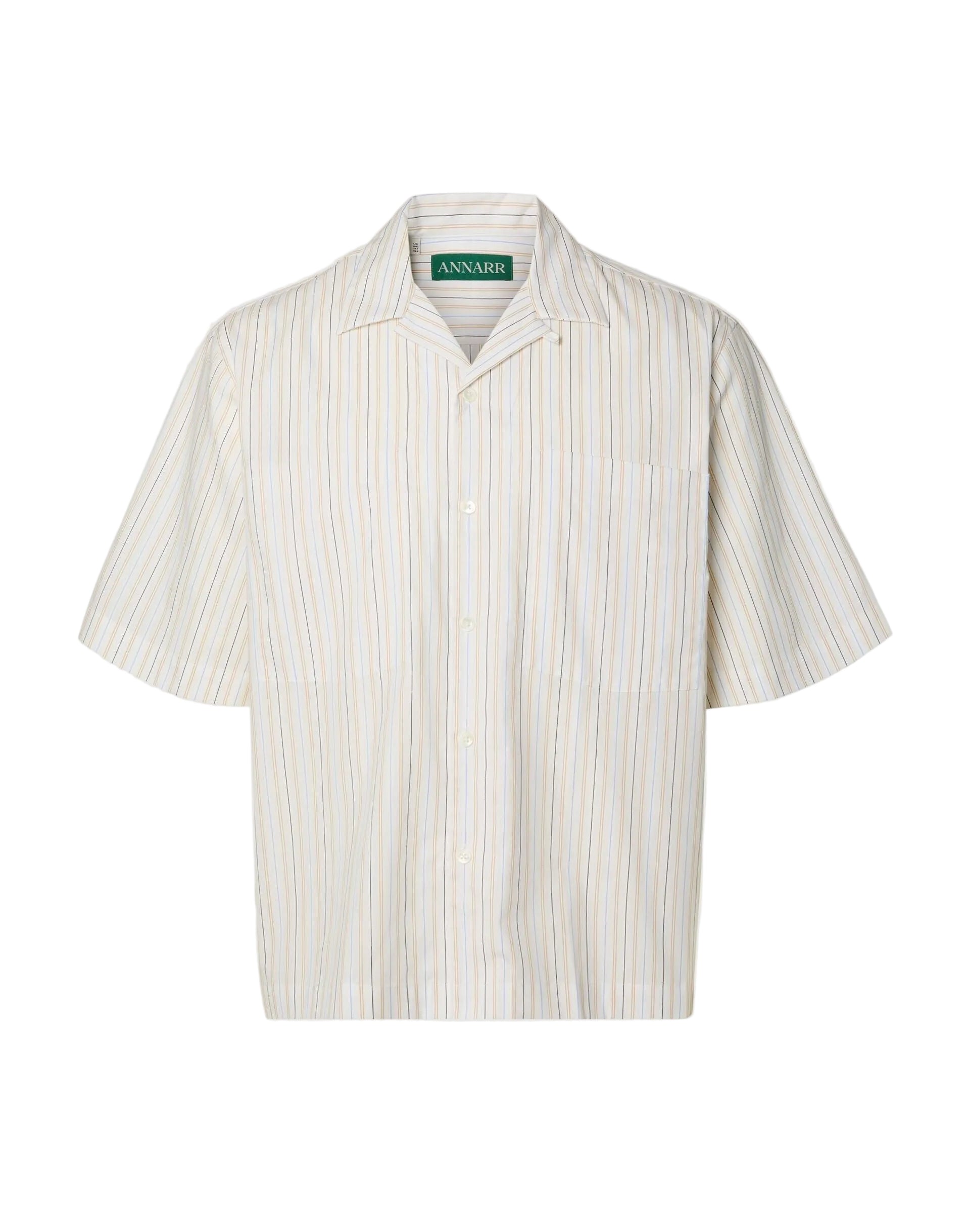 Rex Stripes Short-sleeve Shirt - Egret Stripes