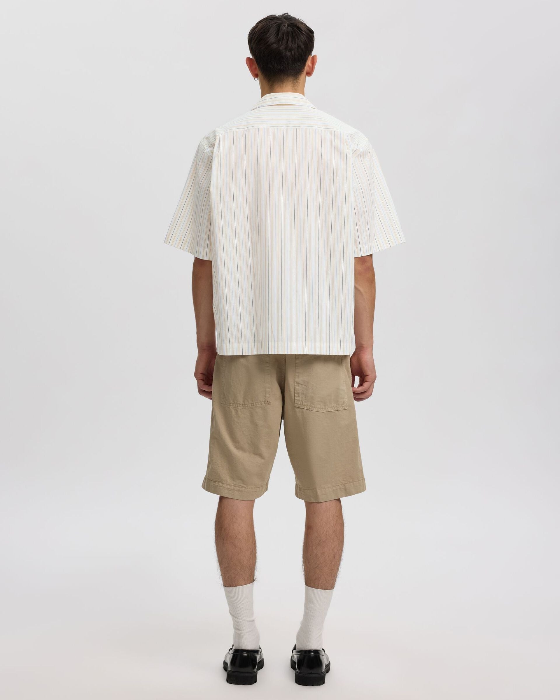 Rex Stripes Short-sleeve Shirt - Egret Stripes