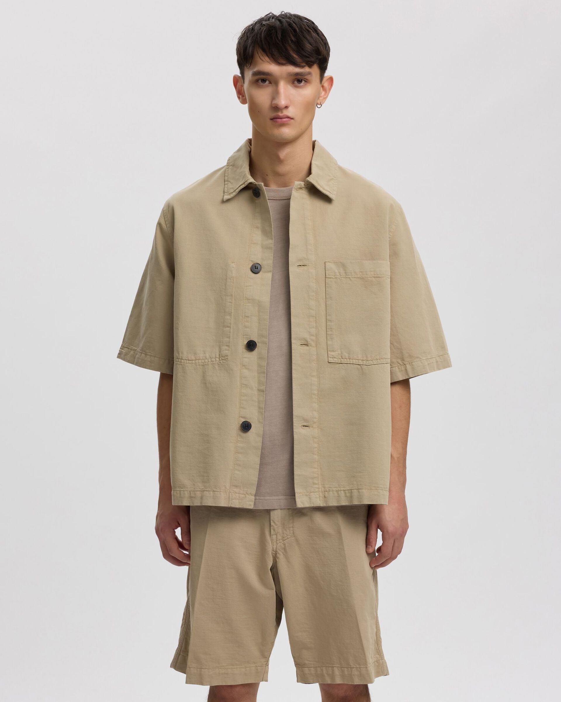 Ebbe Short-sleeve Overshirt - Weathered Teak