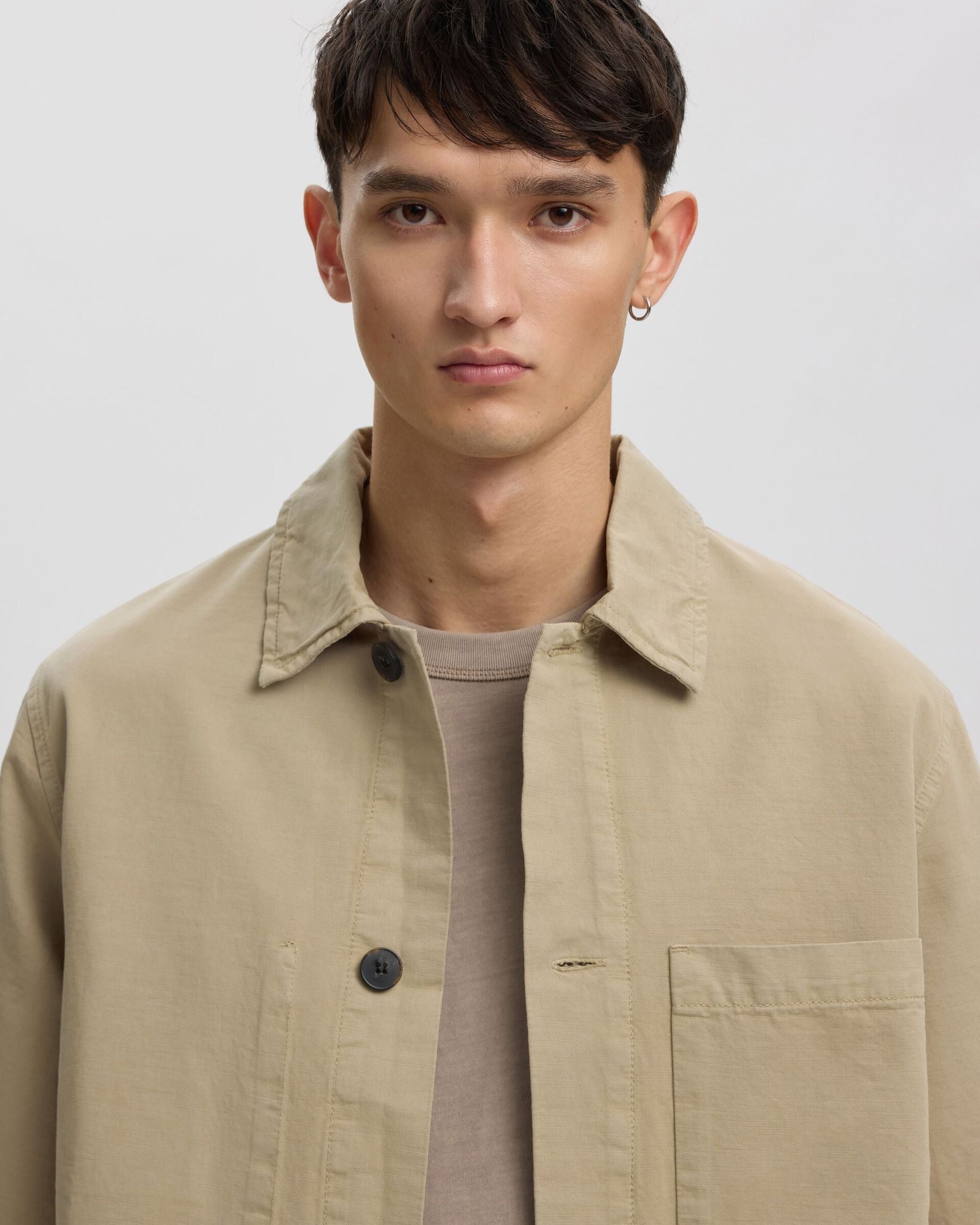 Ebbe Short-sleeve Overshirt - Weathered Teak