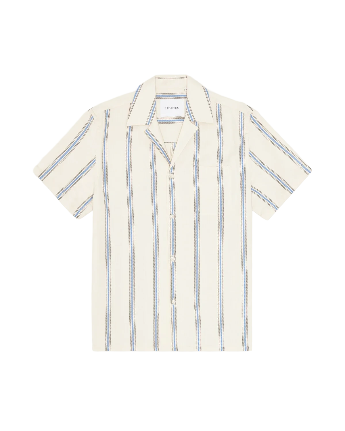 Lawson Stripe Short-sleeve Shirt - Eggnog White
