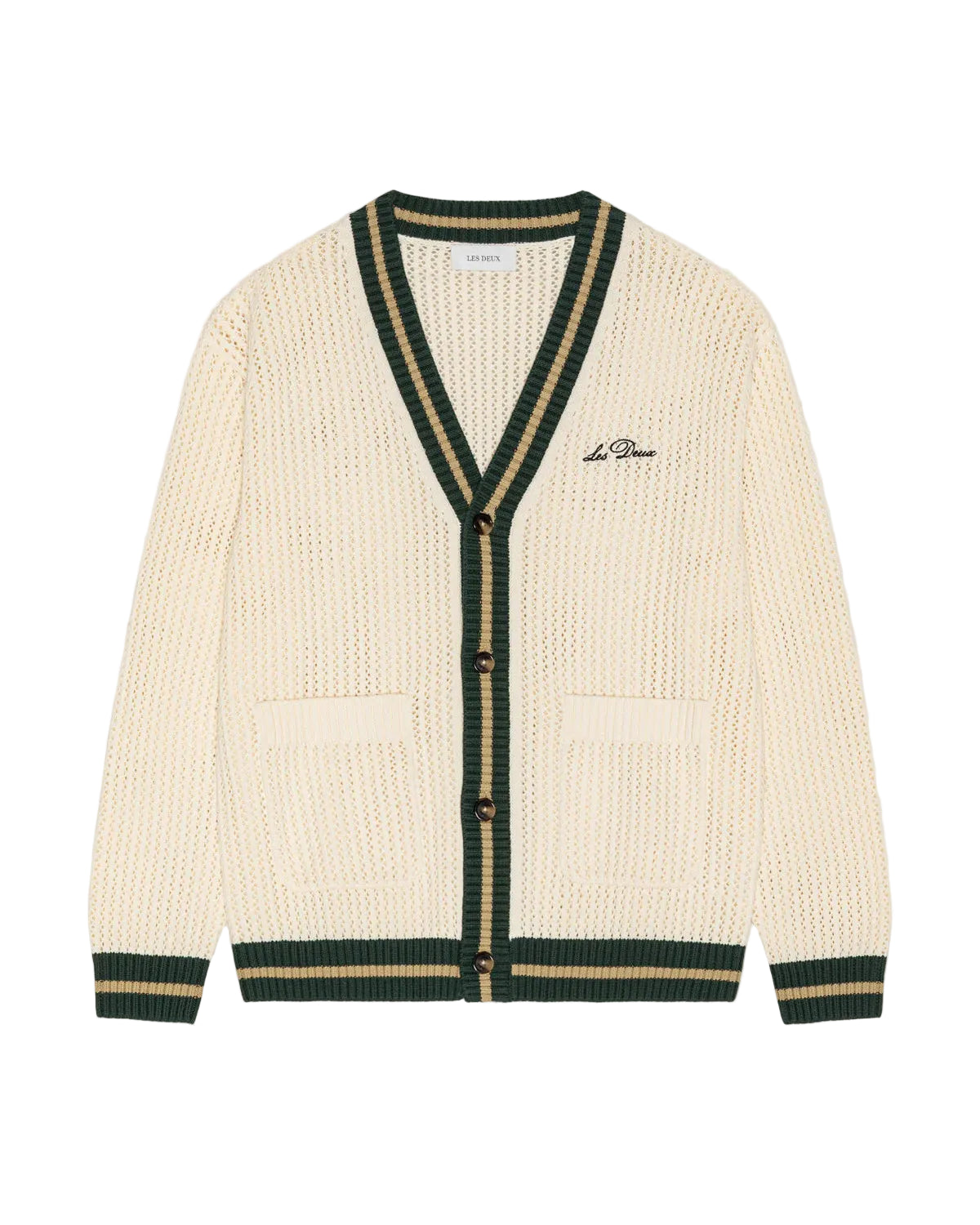 Lace Knitted Cardigan - Eggnog White